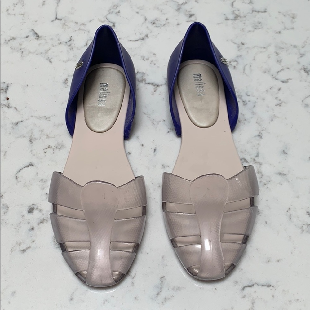 EUC • Melissa Size 5 Flat Jelly Sandals